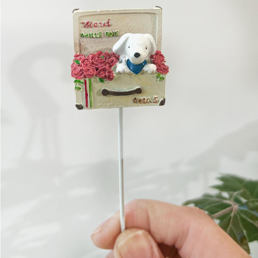 ガーデンピック（小動物 ねずみ）デコパージュ　ペット　花柄　北欧雑貨　園芸雑貨 ガーデンピック ガーデニング 雑貨 オーナメント ガーデン カントリー