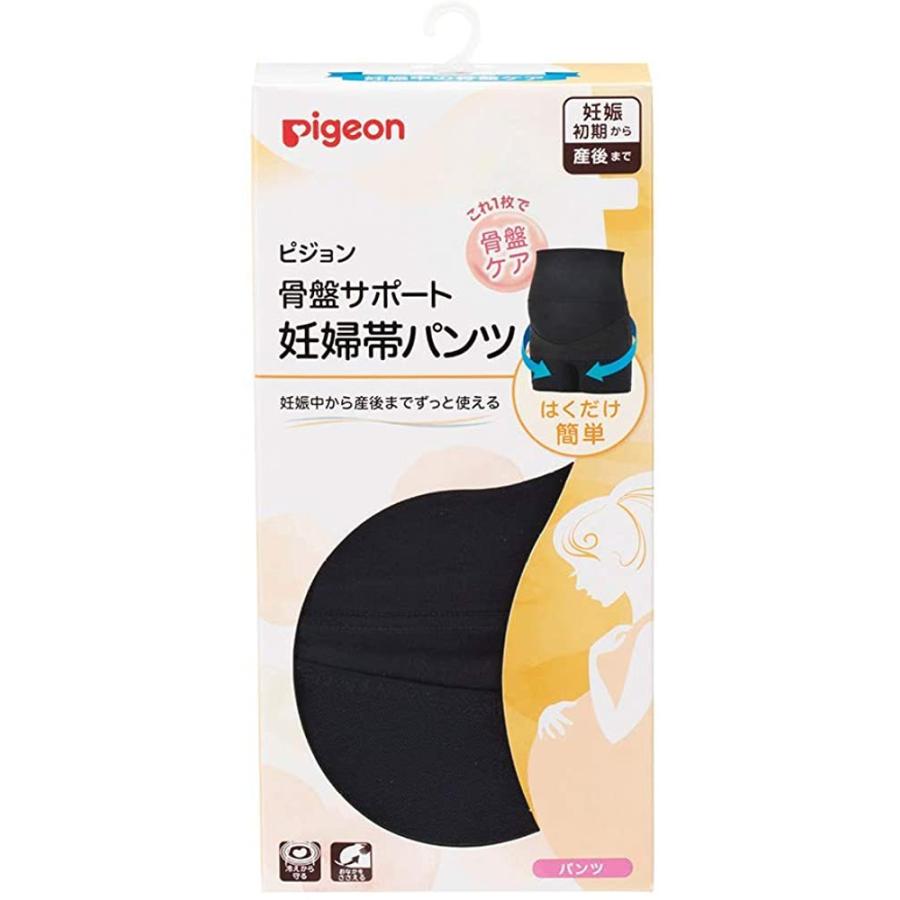 ピジョン R 骨盤サポート妊婦帯パンツ M ブラック Mサイズ (x 1)