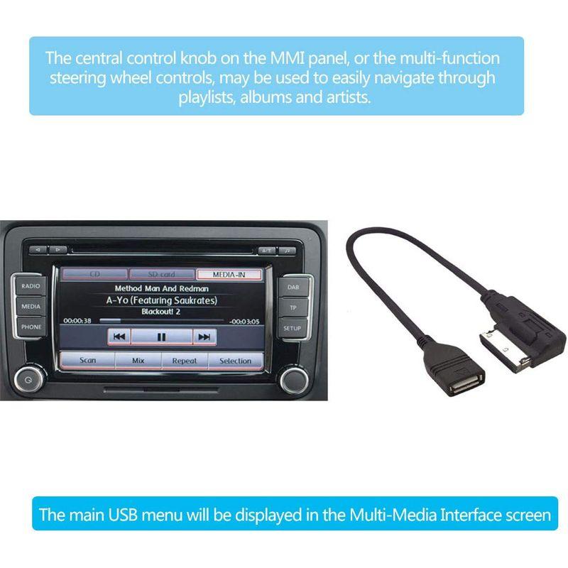 VW AD MDI アダプタケーブル +3.5mm USB Connector 4F0051510P｜hananooo｜04