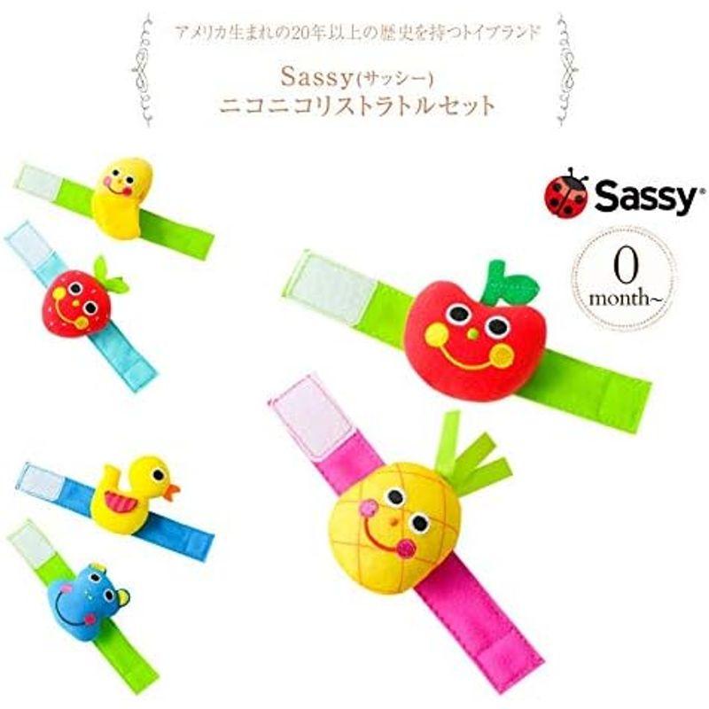 Sassy サッシー ラトル バンド にこにこリストラトルセット りんご TYSA80761｜hananooo｜03