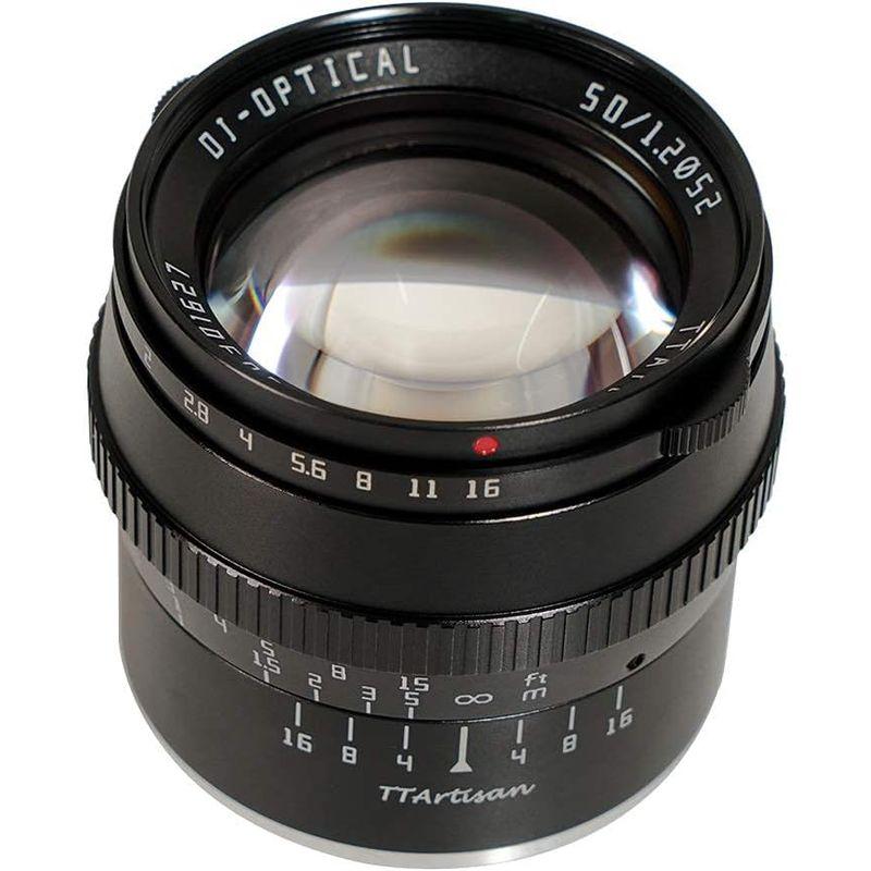 TTArtisan 50mm F1.2 APS-C マニュアルフォーカス 大口径 固定焦点 レンズ 黒 パナソニック/シグマ/ライカLマウン｜hananooo｜03