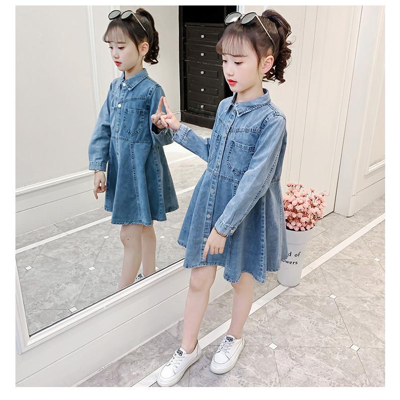 子供服 ワンピース デニム 子供ドレス 長袖 キッズ 女の子 おしゃれ 子ども服 カジュアル 人気 可愛い 結婚式 春 韓国子供服 Ctq17 花の海ストア 通販 Yahoo ショッピング