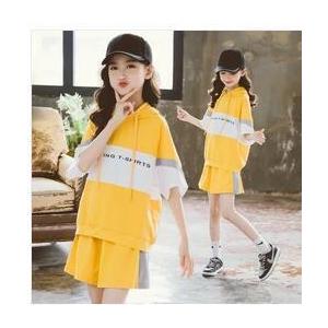 高品質の人気 子供服 セットアップ 女の子 半袖 夏 2点セット Tシャツ 短パン ヒップホップ 韓国子供服 キッズ 可愛い おしゃれ 小学生 通学着 新品1 130 140 150 160 Reseau Fbus Fr