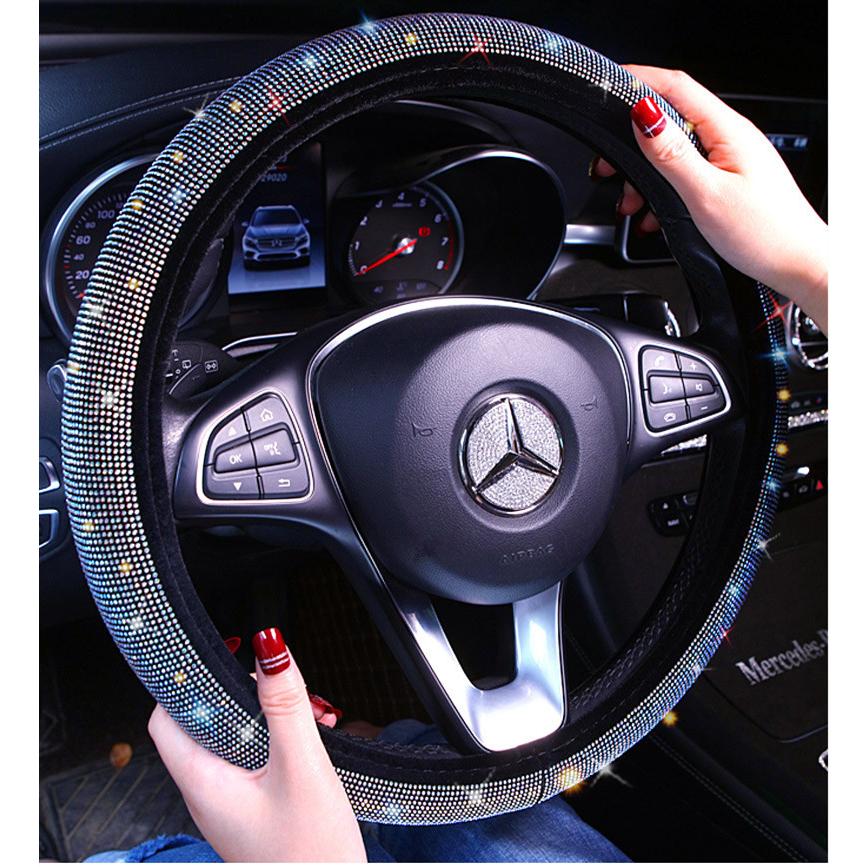 ハンドルカバー 軽自動車 ステアリングカバー キラキラ おしゃれ 可愛い Mサイズ 38cm 女子 Cy9 花の海ストア 通販 Yahoo ショッピング