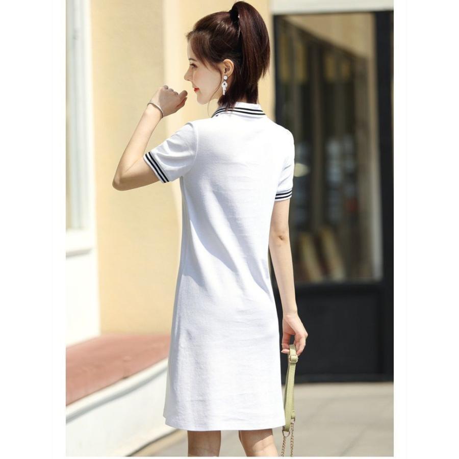 ポロワンピース レディース スポーツウェア ゴルフウェア ポロシャツ ワンピース 丈長め ゴルフ 吸汗 半袖 カジュアル おしゃれ Gef14 花の海ストア 通販 Yahoo ショッピング