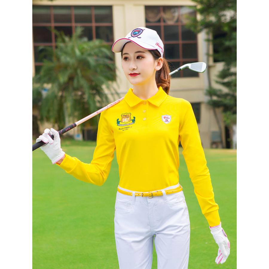 ゴルフシャツ レディース Tシャツ ゴルフウェア 長袖 ポロシャツ スポーツシャツ 女性用 ゴルフ 吸汗 速乾 秋 :gef41:花の海ストア - 通販 - Yahoo!ショッピング ゴルフシャツ レディース Tシャツ ゴルフウェア 長袖 ポロシャツ スポーツシャツ 女性用 ゴルフ 吸汗 速乾 秋 :gef41:花の海ストア - 通販 - Yahoo!ショッピング