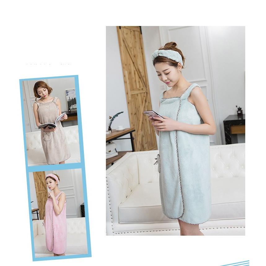 着るバスタオル ワンピース 湯上りタオル バスタオル ルームウエア パジャマ ローブ レディース 部屋着 タオル 超吸水 便利 お風呂上がり Hsy24 花の海ストア 通販 Yahoo ショッピング