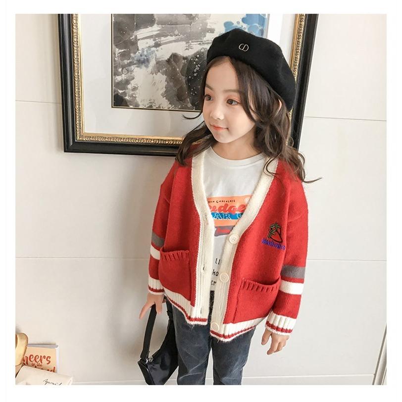 カーディガン 子供 キッズ ニット アウター セーター 長袖 おしゃれ トップス 韓国風 子供服 女の子 キッズ服 秋 冬 人気 可愛い Ktf19 花の海ストア 通販 Yahoo ショッピング