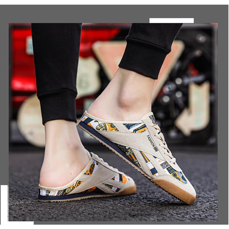 スニーカー メンズ スリッポン かかとなし 履きやすい シューズ ローカット シューズ 軽量 通気 おしゃれ スリッパ サボサンダル サマー靴 夏新作 Mansh12 花の海ストア 通販 Yahoo ショッピング