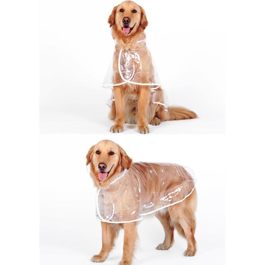 犬用 レインコート フード付き ポンチョ アウトドア レインポンチョ マント型 雨具 レインウェア 透明 小型犬 中型犬 犬服 Mg7 花の海ストア 通販 Yahoo ショッピング