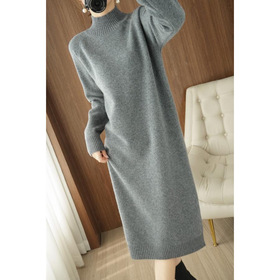 レディースファッション 紺 赤 ニットワンピース レディース 秋冬 きれいめ ワンピース ニットセーター 膝丈 長袖 ロング 無地 ニットワンピース セーター 通勤 着痩せ ゆったり Mrkytuaqrm Www Boulevardrestaurants Com