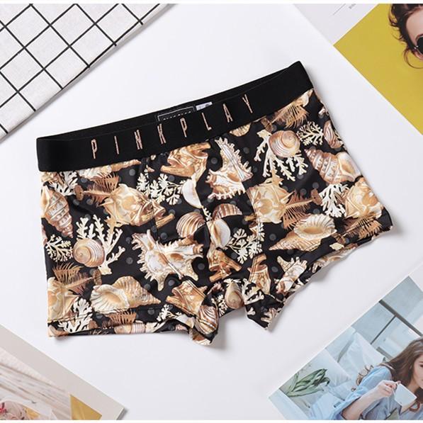 ショーツ メンズ レディース セットアップ ボクサーパンツ カップル ペア ブリーフ ペアルック お揃い インナ Ql6 花の海ストア 通販 Yahoo ショッピング