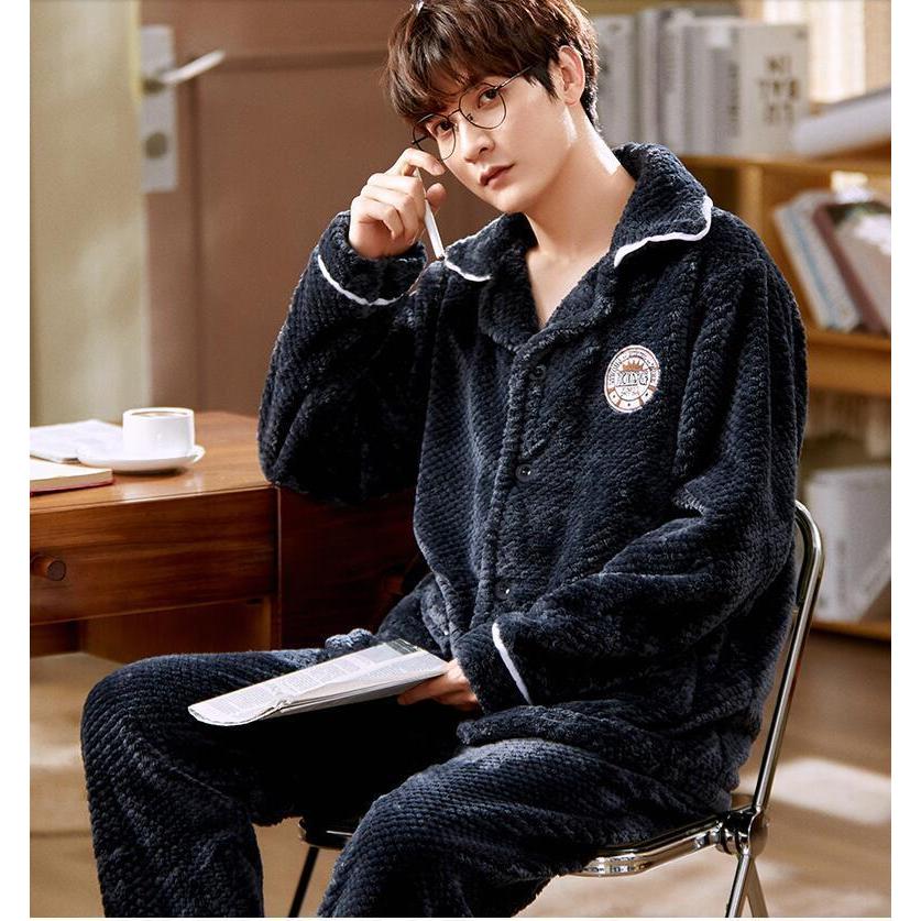 秋冬新作 ルームウェア パジャマ メンズ 裏起毛 長袖 厚手 ゆったり 寝巻き 部屋着 もこもこ ふわふわ 暖かい 紳士パジャマ 大きいサイズ Qsym54 花の海ストア 通販 Yahoo ショッピング