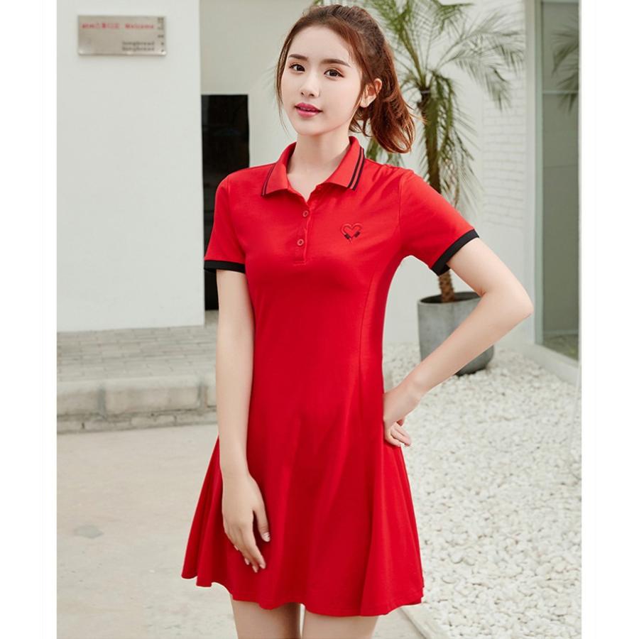 ポロワンピース 半袖 レディース ワンピース 夏 ロングtシャツ ワンピース ポロシャツ 女性 半袖tシャツ ショートワンピ カットソー Qz 花の海ストア 通販 Yahoo ショッピング