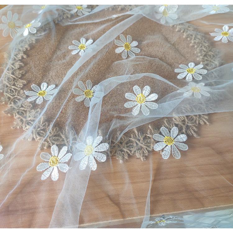 白い手作り 刺繍生地 可愛い ハンドメイド 綿 ポリエステル 刺繍 刺繍生地 綿レース 手芸 コットン チュールレース生地 布 生地 Sgb24 花の海ストア 通販 Yahoo ショッピング