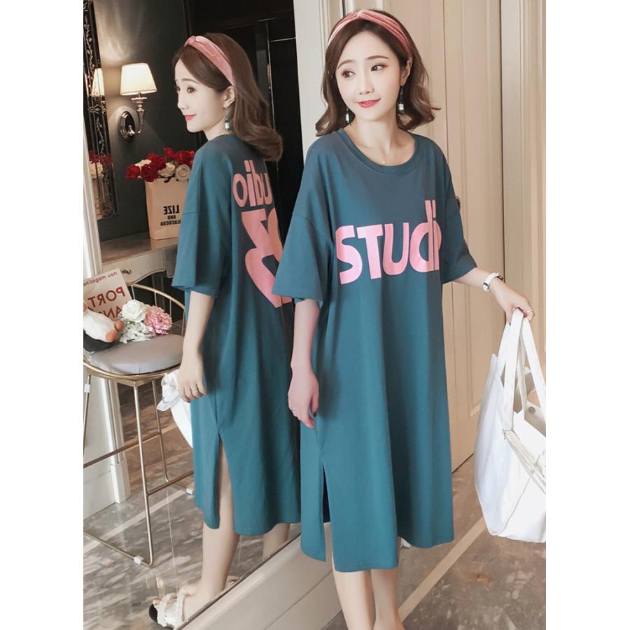 Tシャツワンピース 半袖 レディース ワンピース 夏 ロングtシャツ ワンピース 女性 半袖tシャツ ショートワンピ カットソー 部屋着 可愛い Tqz7 花の海ストア 通販 Yahoo ショッピング
