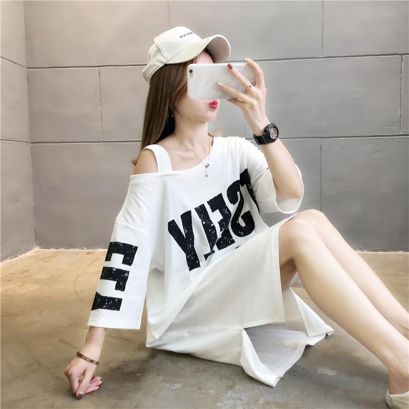 Tシャツワンピース 半袖 レディース 肩出し ワンピース 夏 ロングtシャツ ワンピース 女性 半袖tシャツ ショートワンピ カットソー 部屋着 可愛い Tqz8 花の海ストア 通販 Yahoo ショッピング