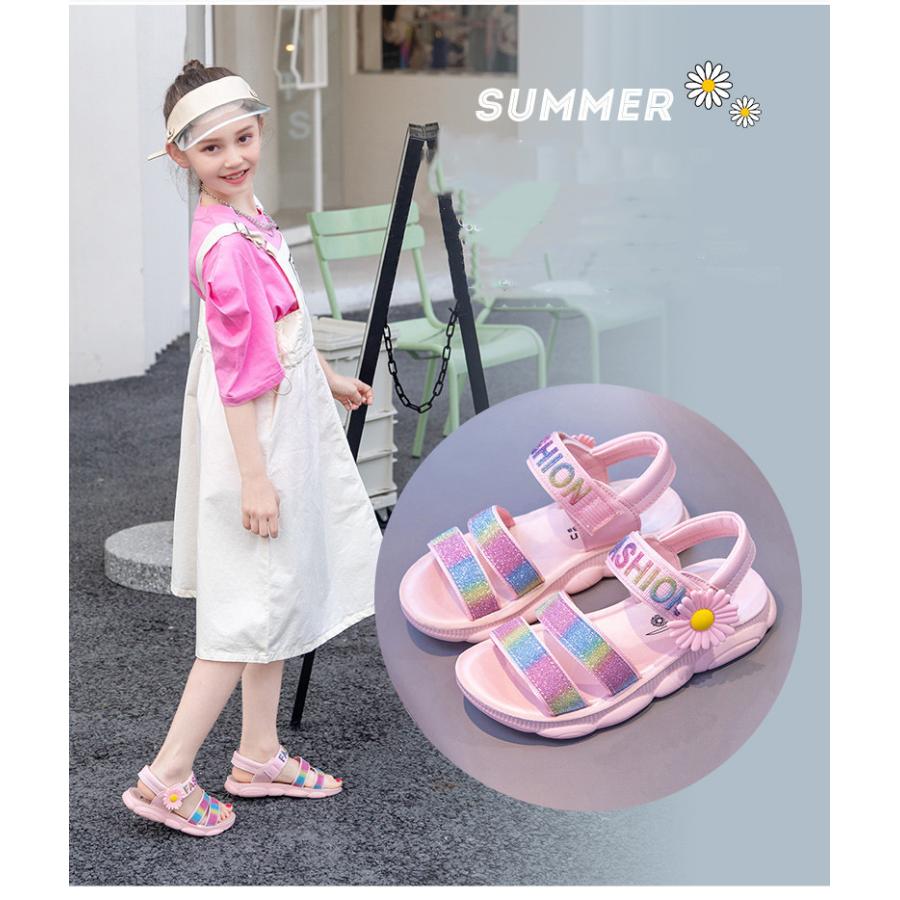 サンダル 女の子 子供 スポーツサンダル キッズ 厚底 子供用サンダル 履きやすい 歩きやすい 夏 かわいい おしゃれ 軽量 アウトドア 女児 可愛い Xhlx18 花の海ストア 通販 Yahoo ショッピング