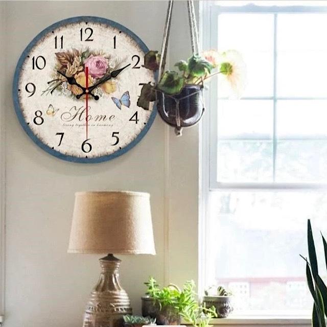 掛け時計 薔薇 花柄 アンティーク おしゃれ 可愛い 時計 壁掛 フラワー