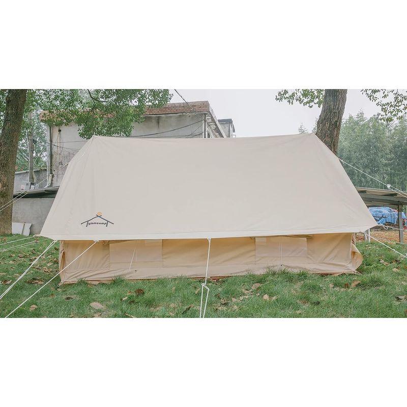 正規品 glamcamp のツーポールロッジテント ポリコットン 1~2人用 つのメッシュドア付きの通気性 簡単設営 テント コットン 【D2353689755】(11879円)