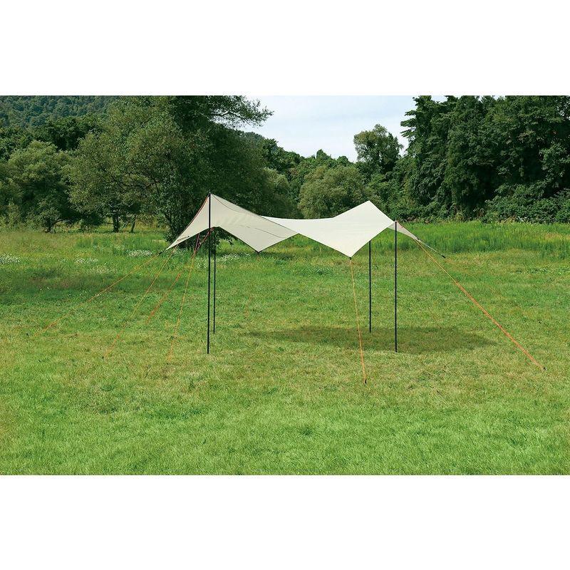 キャプテンスタッグ(CAPTAIN STAG) タープ ヘキサゴン サイズ400×420×H220cm UV・PU加工 キャリーバッグ付き タープ 約 CAPTAIN STAG ヘキサゴン サイズ400×420×H220cm UV PU加工 キャリーバッグ付き サイズ 4本