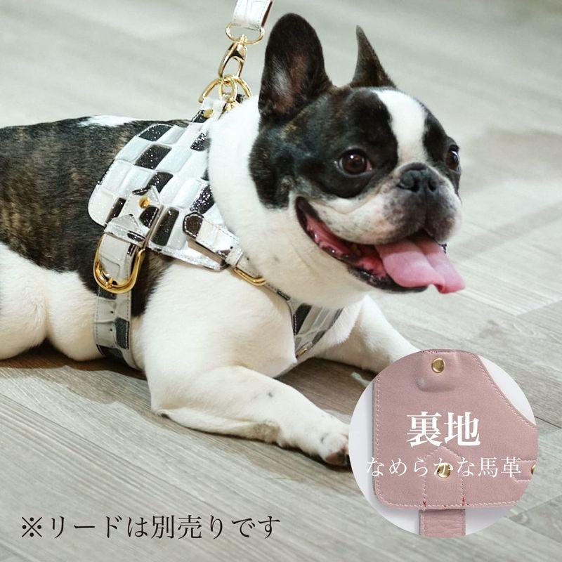 Now&Fountain ボディベルト Aタイプ ジュエリータイル 本革 ハーネス フレンチブルドッグ ボストンテリア 犬用 日本製 オシャ ボディベルト Aタイプ ジュエリータイル 本革 ハーネス フレンチブルドッグ ボストンテリア 犬用 日本製 オシャ