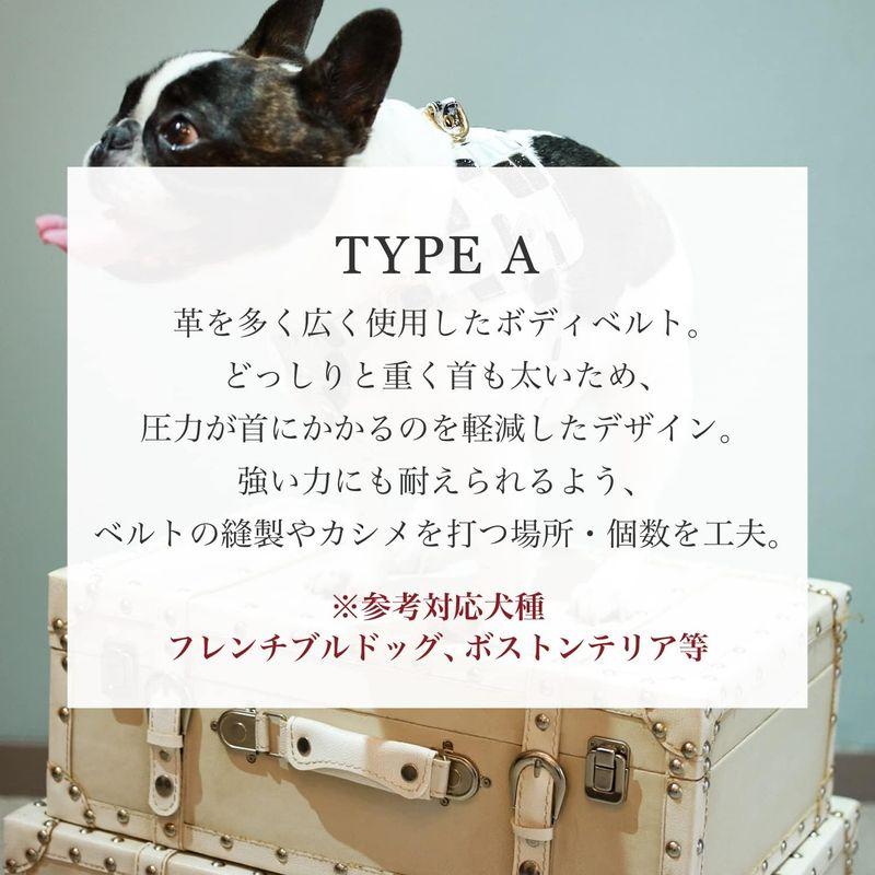 Now&Fountain ボディベルト Aタイプ ジュエリータイル 本革 ハーネス フレンチブルドッグ ボストンテリア 犬用 日本製 オシャ ボディベルト Aタイプ ジュエリータイル 本革 ハーネス フレンチブルドッグ ボストンテリア 犬用 日本製 オシャ