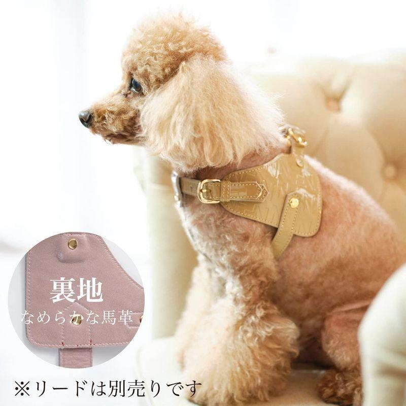 Now&Fountain ボディベルト Bタイプ ジュエリーエンボス 本革 ハーネス トイプードル ミニチュアダックスフンド ミニチュアシュ ミニチュアダックスフンド ボディベルト Bタイプ ジュエリーエンボス 本革 ハーネス トイプードル ミニチュアシュ