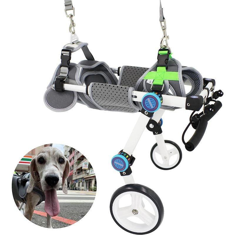 犬用車椅子、後肢のある犬用の歩行補助車椅子、調節可能な折りたたみ式ペット用車椅子、高齢犬用の補助歩行、後肢のリハビリトレーニング、軽量、組み 後肢のある犬用の歩行補助車椅子 調節可能な折りたたみ式ペット用車椅子 高齢犬用の補助歩行 後肢のリハビリトレーニング 軽量 組み
