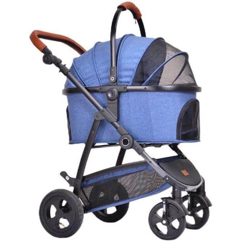 Hakusan(ハクサン) ドッグカート ファーストストローラーMINI (ワンサイズ， デニムブルー×ブラウン) ハクサン ドッグカート ファーストストローラーMINI ワンサイズ， デニムブルー×ブラウン