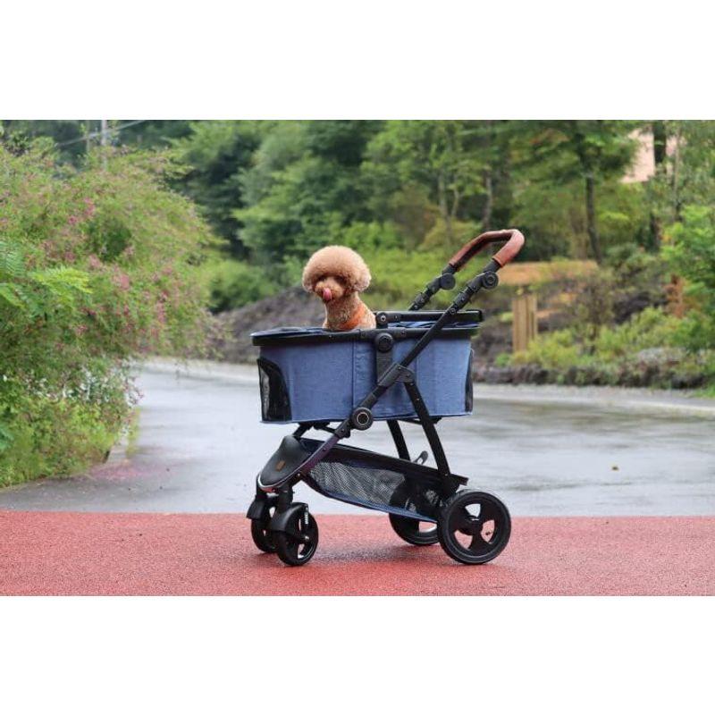 Hakusan(ハクサン) ドッグカート ファーストストローラーMINI (ワンサイズ， デニムブルー×ブラウン) ハクサン ドッグカート ファーストストローラーMINI ワンサイズ， デニムブルー×ブラウン