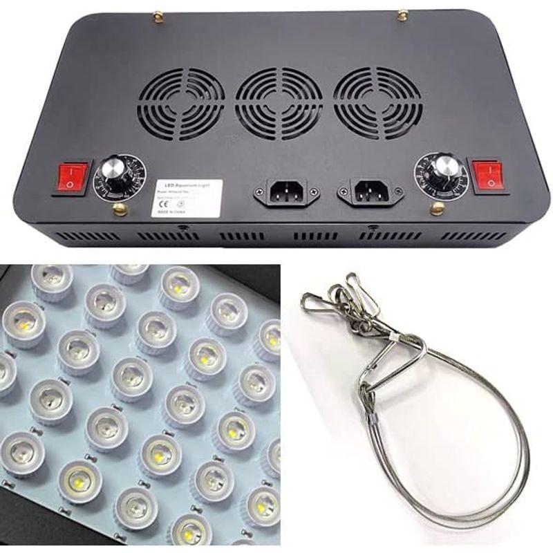 Wellvie LED 水槽照明 海水魚 サンゴ水槽 水草 アクアリウムライト 青 赤 白 緑 高輝度 ACケーブル （1SET/165W） LED 水槽照明 海水魚 サンゴ水槽 水草 アクアリウムライト 青 赤 白 緑 高輝度 ACケーブル 1SET/165W