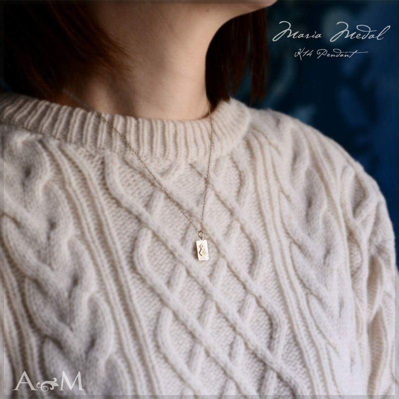 匿名！送料無料！ アロハマナ ネックレス ハワイアンジュエリー アクセサリー レディース 女性 メンズ 男性 K14 イエローゴールド マリア メダイ スクエ 【SKC7622518128】(26915円)