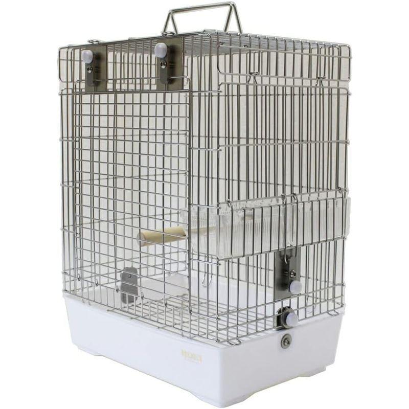 ホーエイ 鳥かご ステンレスキャリー プレミアム ホワイト ペット用品、生き物 鳥用品 鳥かご、パーツ類