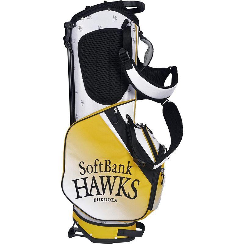 2026年 レザックス キャディバッグ 福岡ソフトバンクホークス 9.5型スタンドバッグ ホワイト×イエロー SBCB-1446 【3367389467】(16998円)