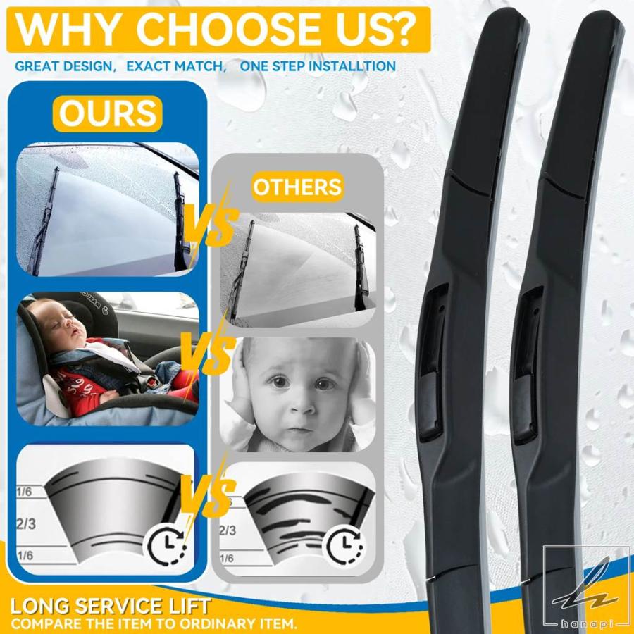 並行輸入品】 ERICK'S ワイパー フロント ハイブリッド ワイパー