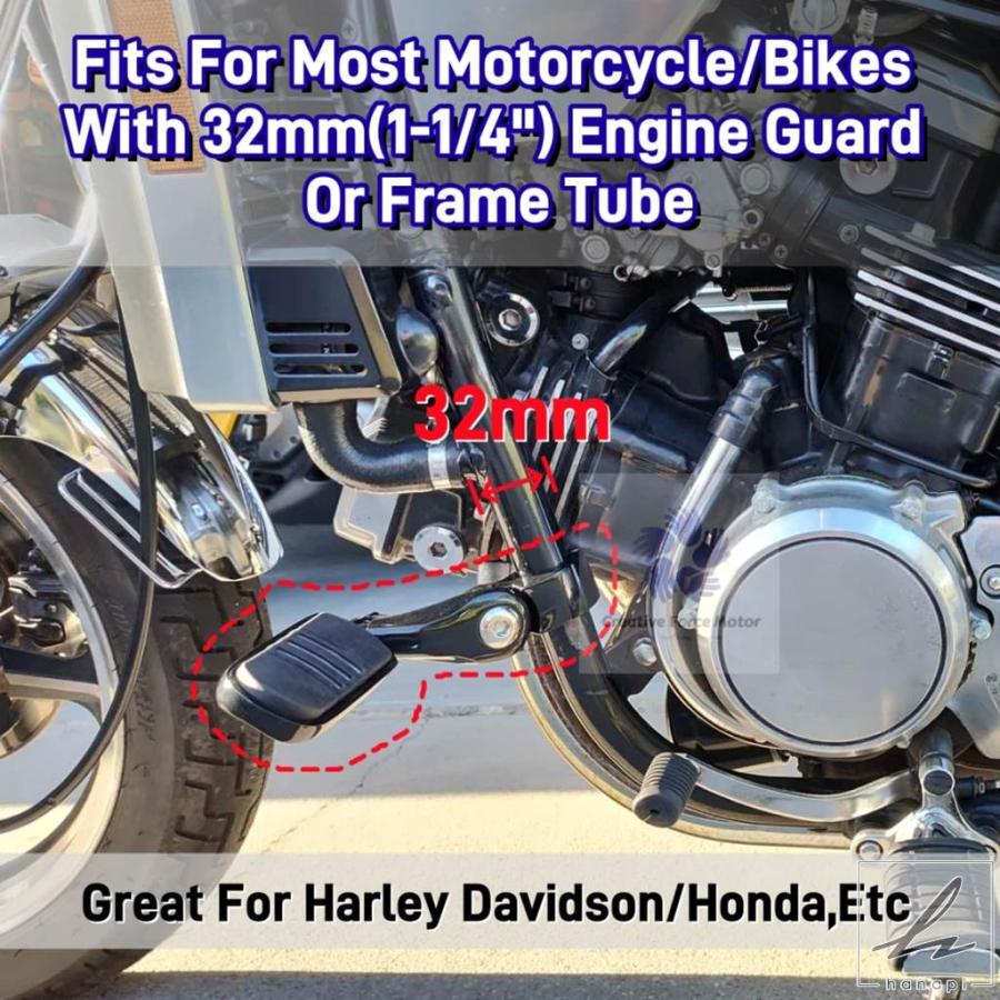 並行輸入品】1-1/4インチ エンジンガード フットペグ オートバイ