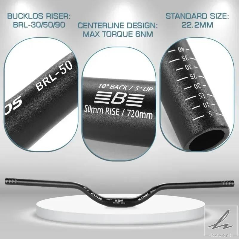 並行輸入品】 BUCKLOS MTBハンドルバー 580/620/720/780MM