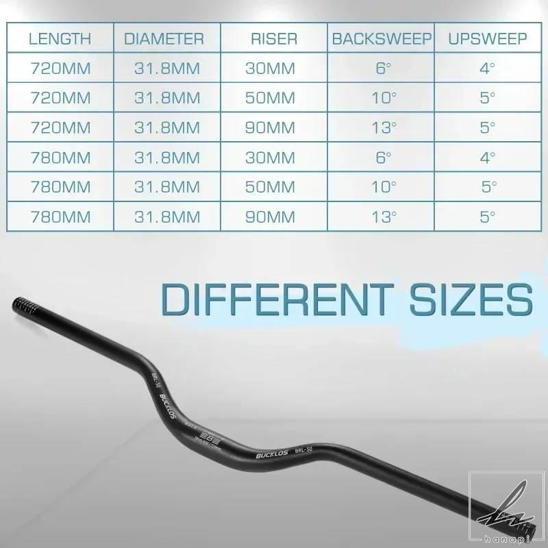 並行輸入品】 BUCKLOS MTBハンドルバー 580/620/720/780MM