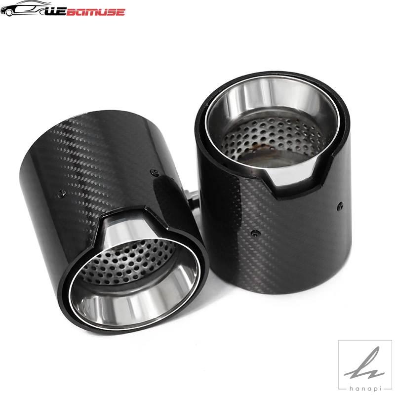 Embout D'échappement Pour BMW Série F - Acier Inoxydable Noir - Entrée 48-80mm / Sortie 93mm - Modèles M135i, M235i, M340i, Etc.