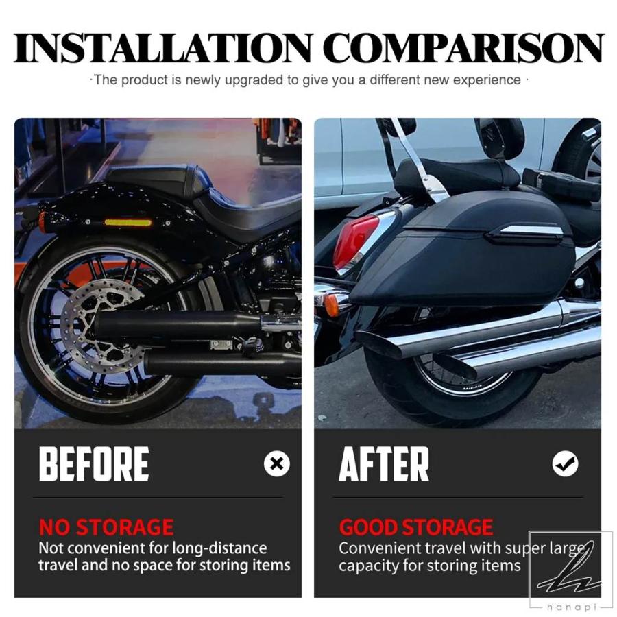 並行輸入品】 汎用バイクハードバッグ 42L クラシックサドル