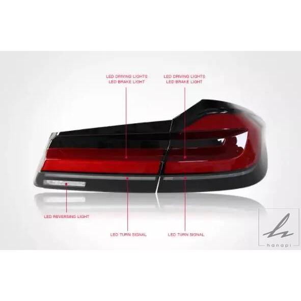 Sleek Smoked LED Tail Lights For BMW G30 M5 F90 (2017-2020) – Cool Start-Up Animation & Dynamic Turn Signals - View #3
