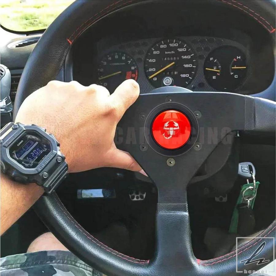 アバルト ステアリング 35mm 七宝ホーンボタン付 ABARTH イタリア製 ABARTHホーンボタン - フィアット・アバルトパーツのネット