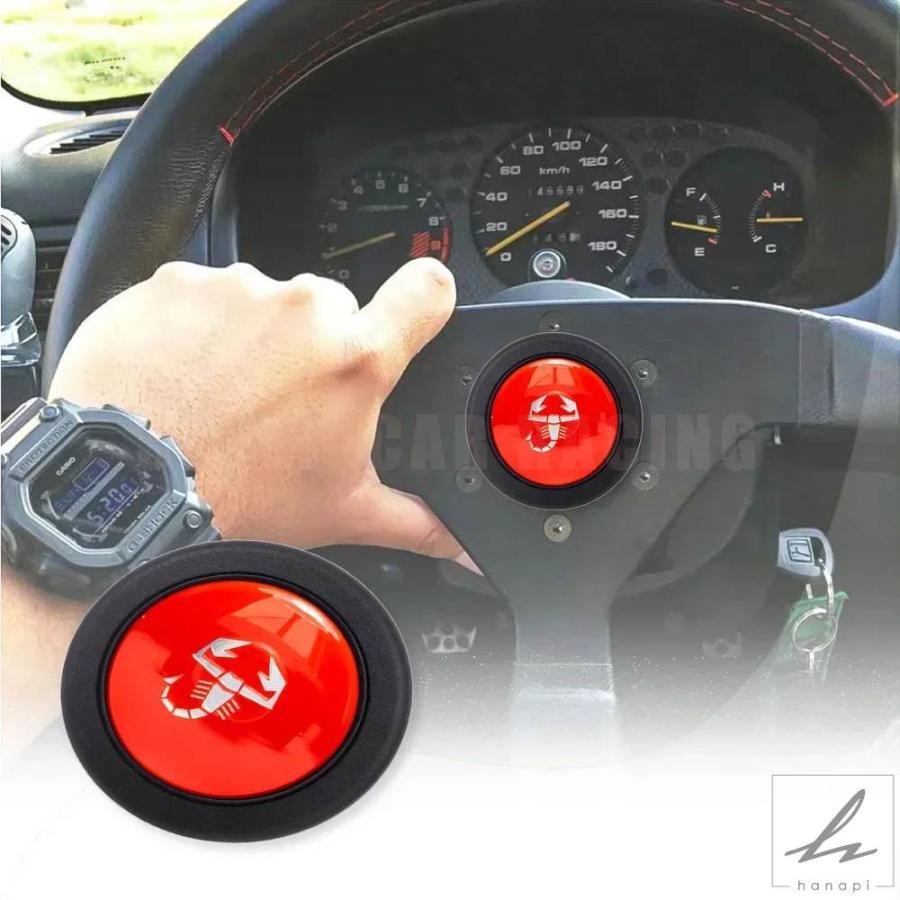 アバルト ステアリング 35mm 七宝ホーンボタン付 ABARTH イタリア製 アバルト ステアリング 35mm 七宝ホーンボタン付 ABARTH