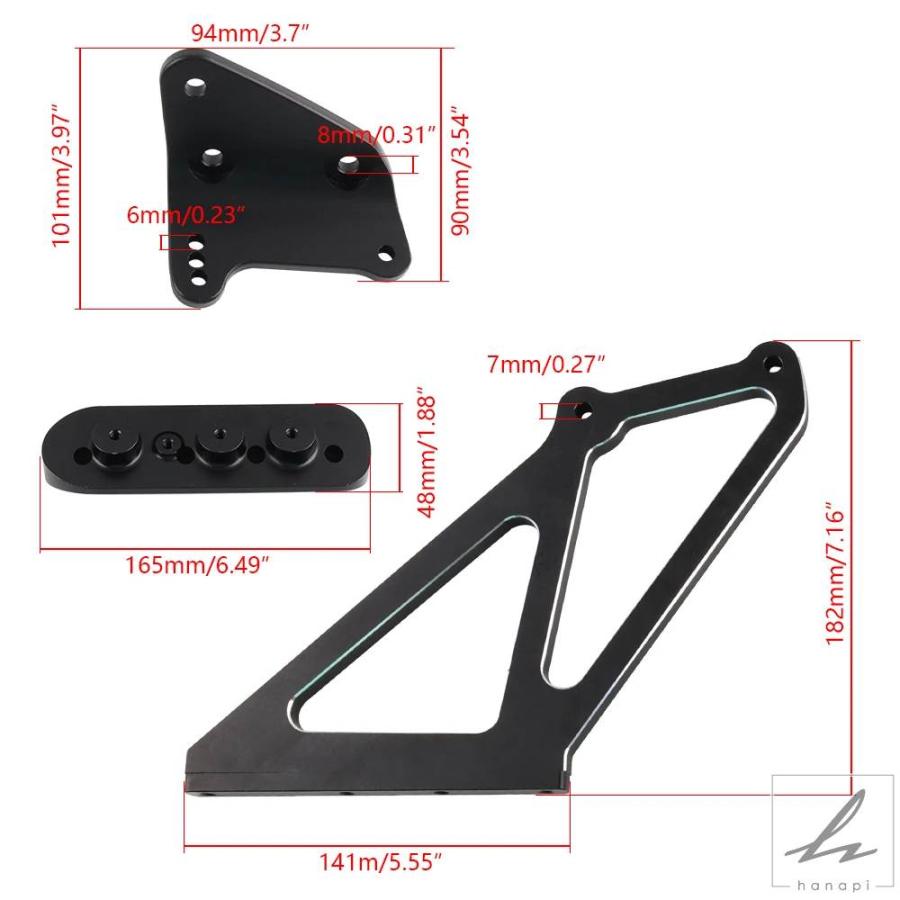 並行輸入品】 リアハイマウントリアウィングブラケットステーキット