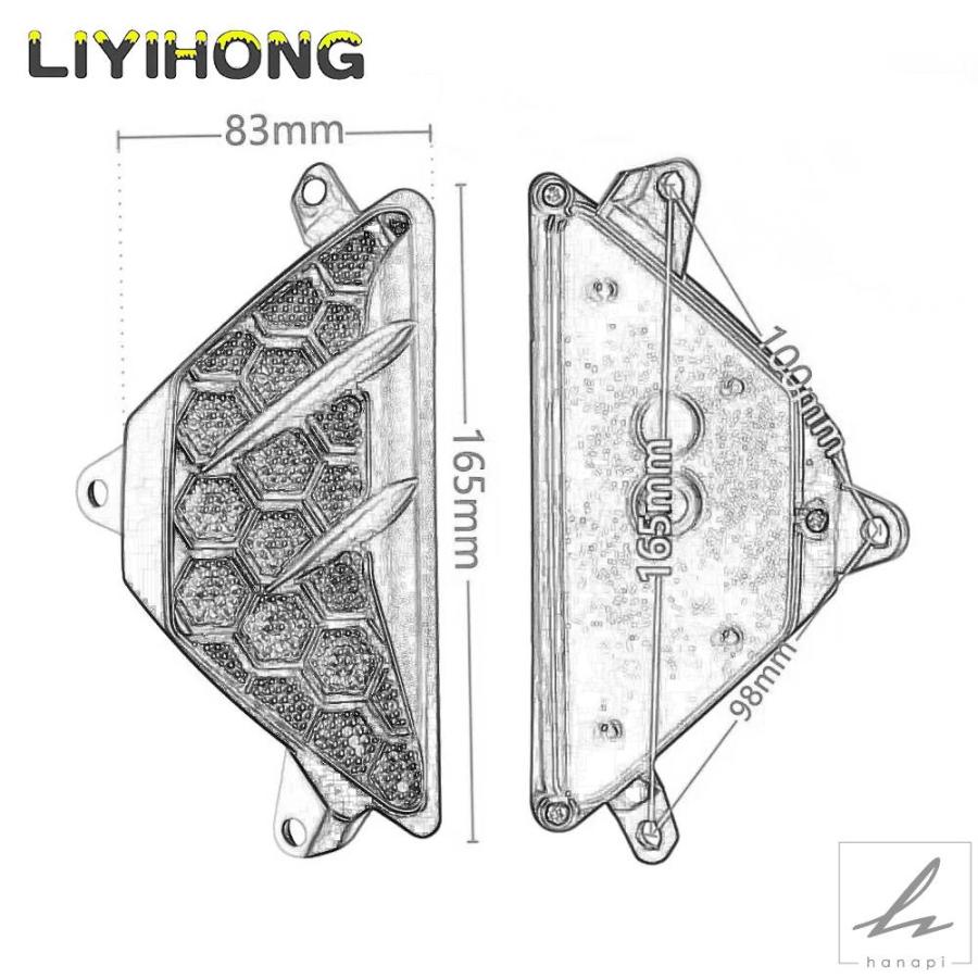 並行輸入品】 LEDフロントウィンカー KAWASAKI NINJA 250 300