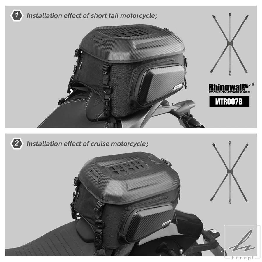 並行輸入品】 RHINOWALK オートバイテールバッグ取り付け