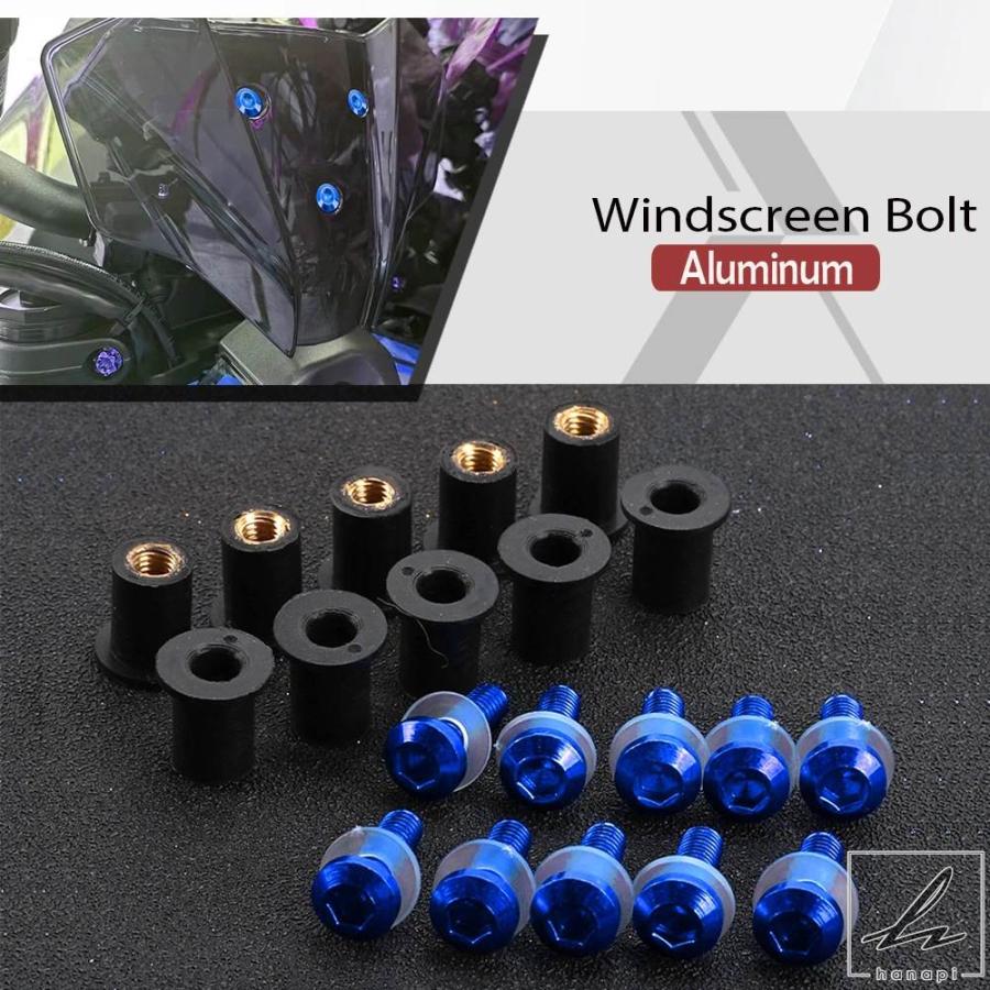 並行輸入品】5MM 10個 オートバイ 風防ボルト ねじ ナット