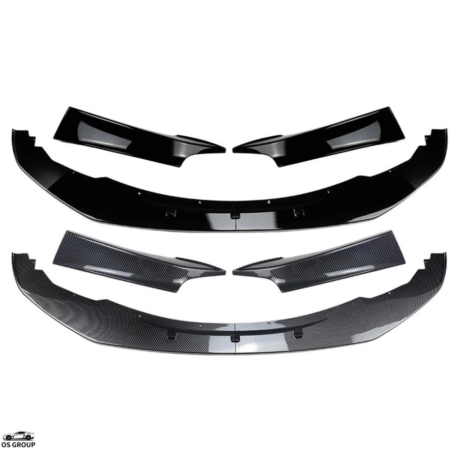 【並行輸入品】 4P フロント バンパー スポイラー リップ+サイド スプリッター カバー キットs BMW 1 シリーズ F20 F21 M スポーツ 2011年 2012年 2013年 2014の画像
