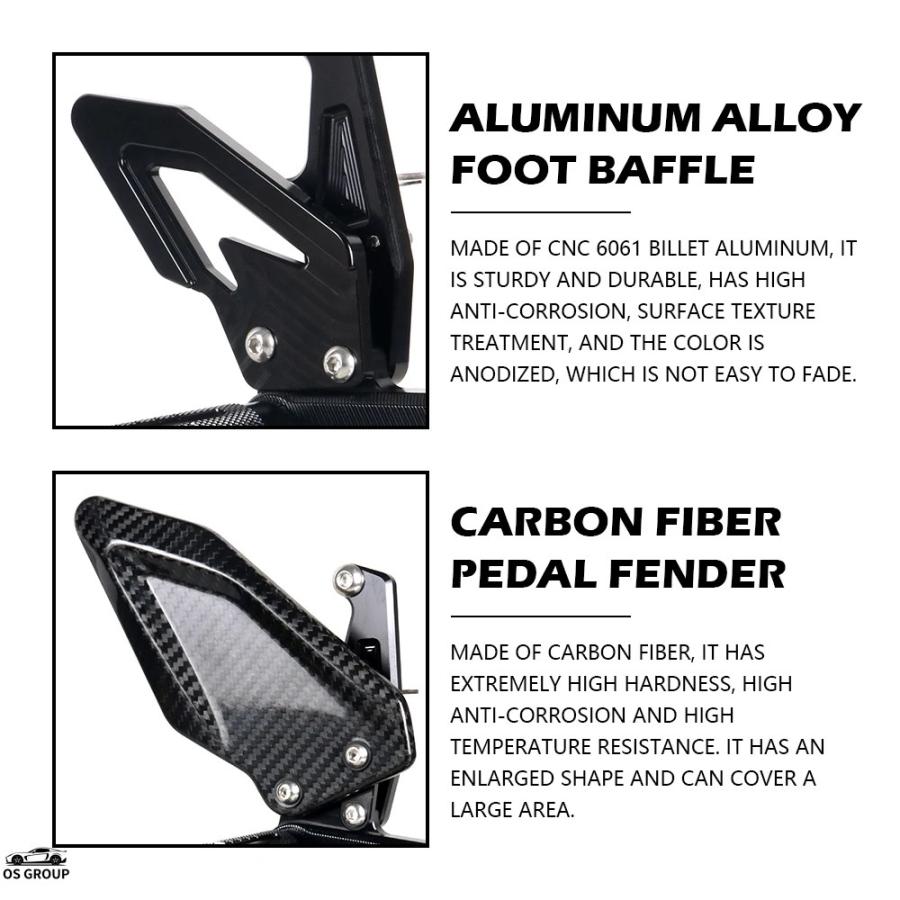 並行輸入品】 ZX-4R ZX-4RR バイク 調整可 フット レスト リアセット